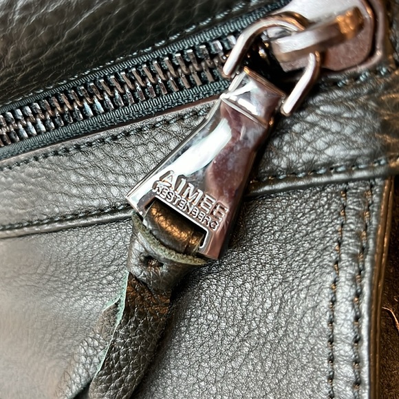 Aimee Kestenberg women’s leather satchel in Majestic Green. - Picture 16 of 16